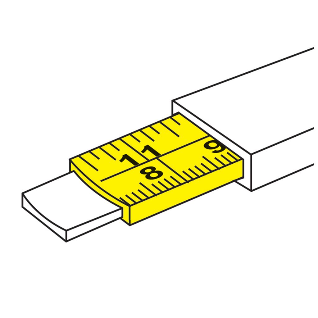 Silverline Hi-Vis Contour Tape - 8m / 26ft x 25mm