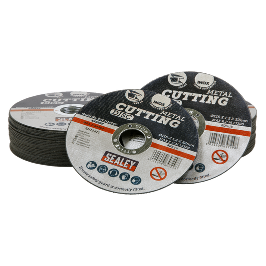 115 x 1.2mm Cutting Disc 22mm Bore - Pack of 50