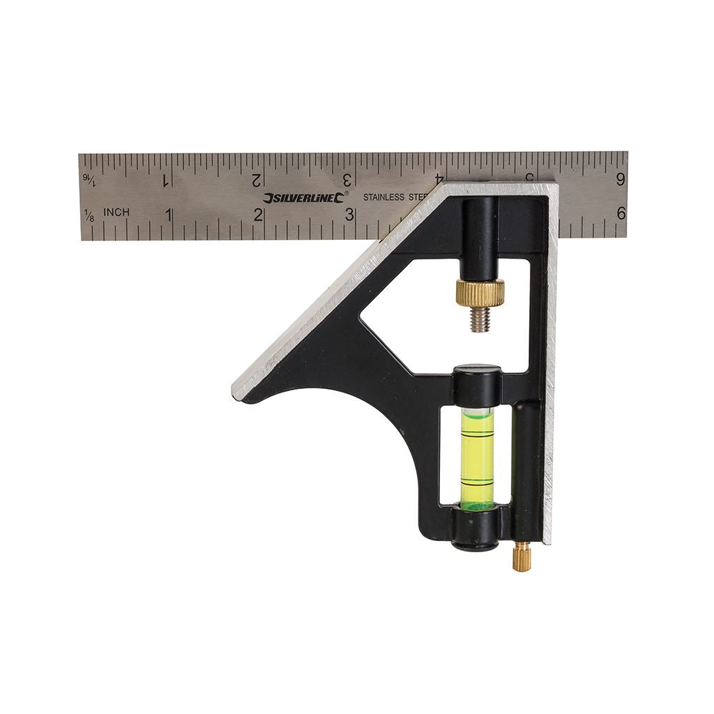 Silverline Combination Square - 150mm