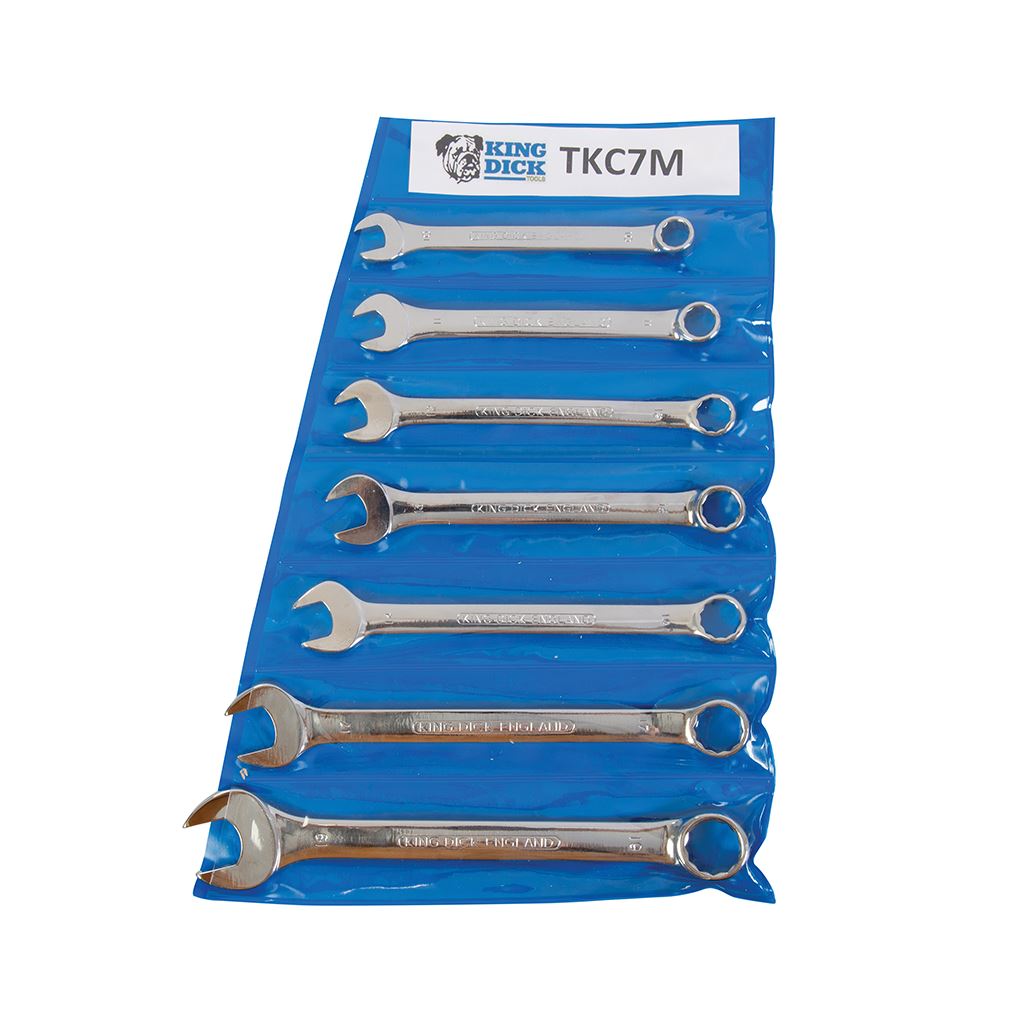 King Dick Combination Spanner Set Metric 7pce - 10 - 19mm