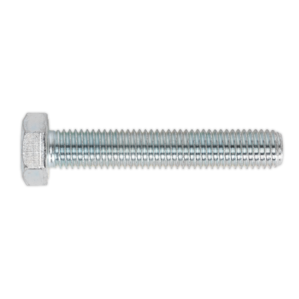 8.8 Zinc Plated HT Setscrew M14 x 80mm, DIN 933 - Pack of 10