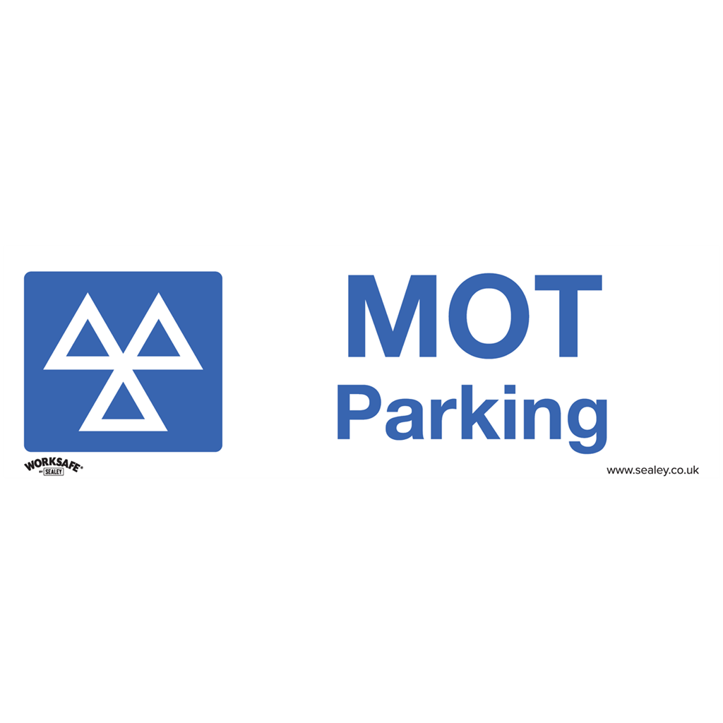 Worksafe&#174; MOT Parking Safety Sign, Self-Adhesive Vinyl