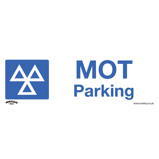 Worksafe&#174; MOT Parking Safety Sign, Self-Adhesive Vinyl