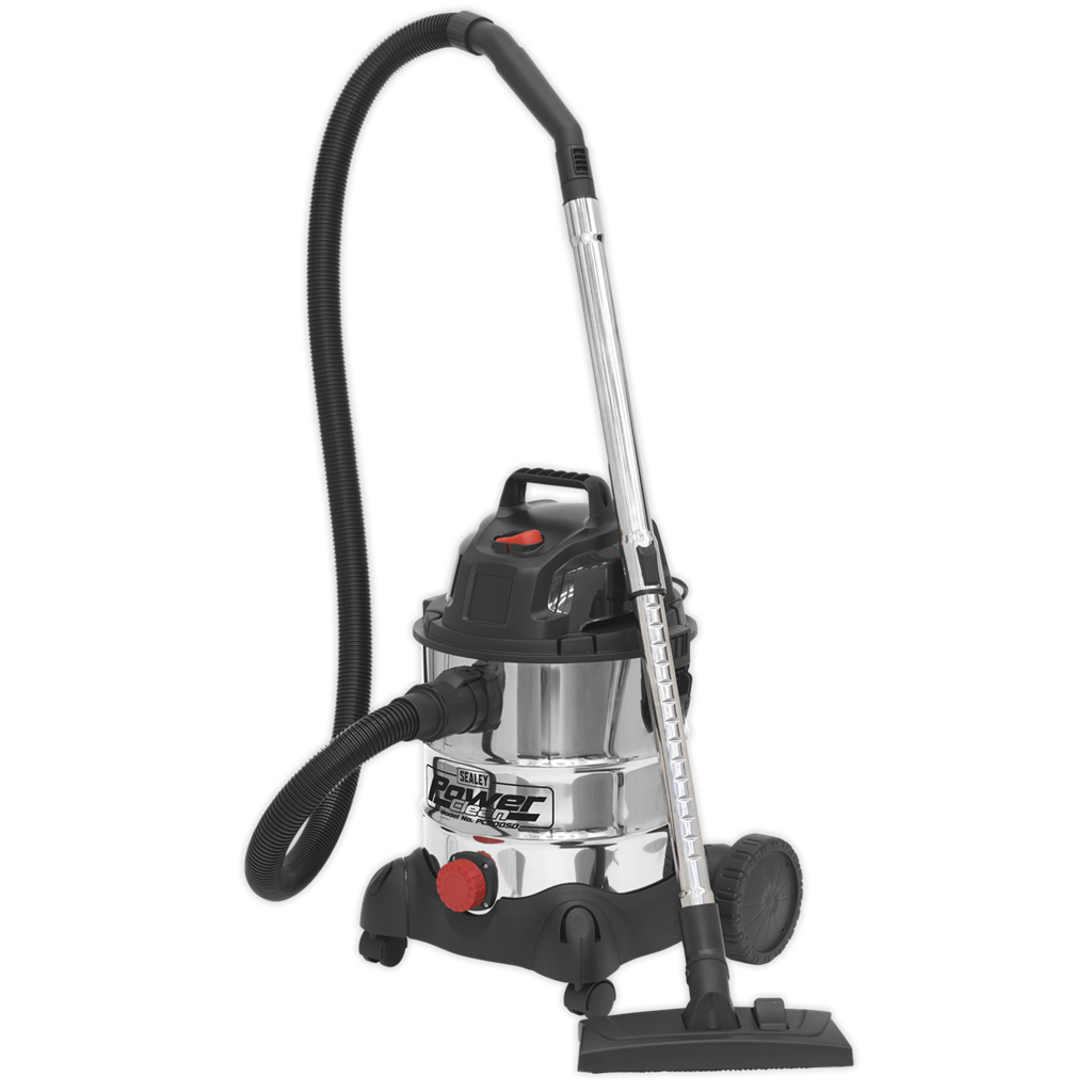 20L Industrial Vacuum Cleaner Wet & Dry Stainless Drum 1250W/230V