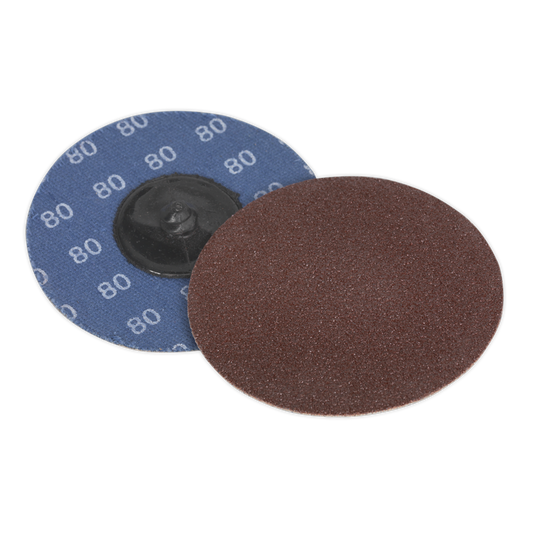 75mm Quick Change Sanding Disc 80Grit - Pack of 10