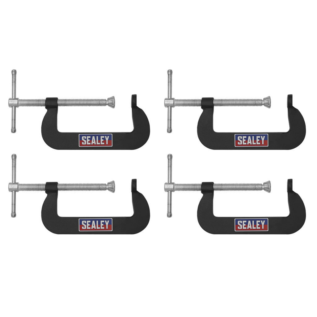 4pc Set Junior C-Clamp  - 76mm x 35mm