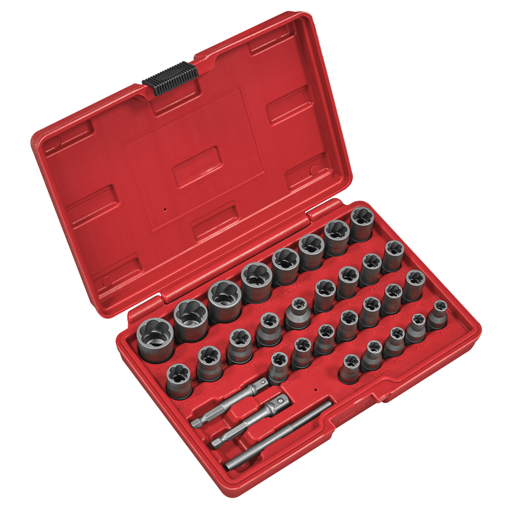 Slim Design Bolt & Nut Extractor Set 32pc