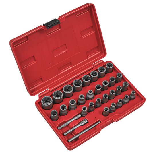 Slim Design Bolt & Nut Extractor Set 32pc