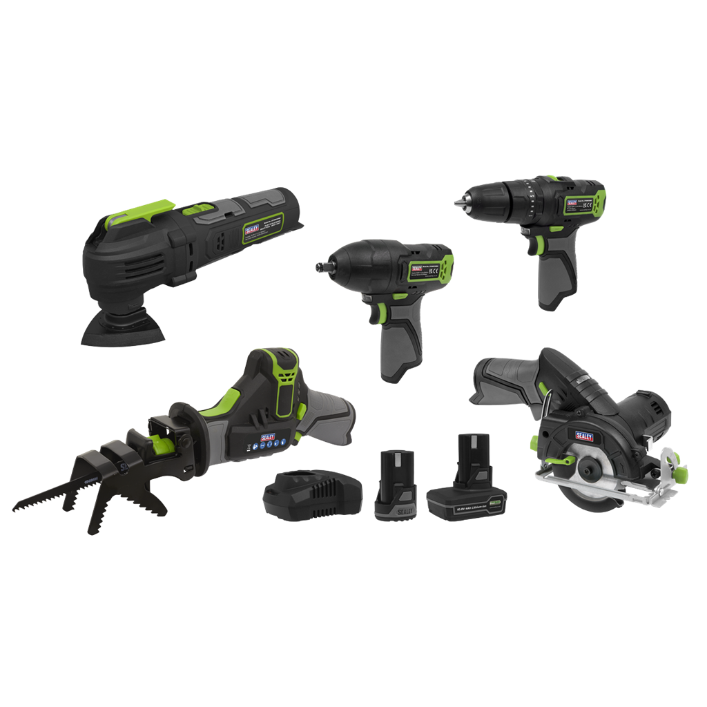 5 x SV10.8 Series Cordless Power Tool Kit 10.8V - 2 Batteries