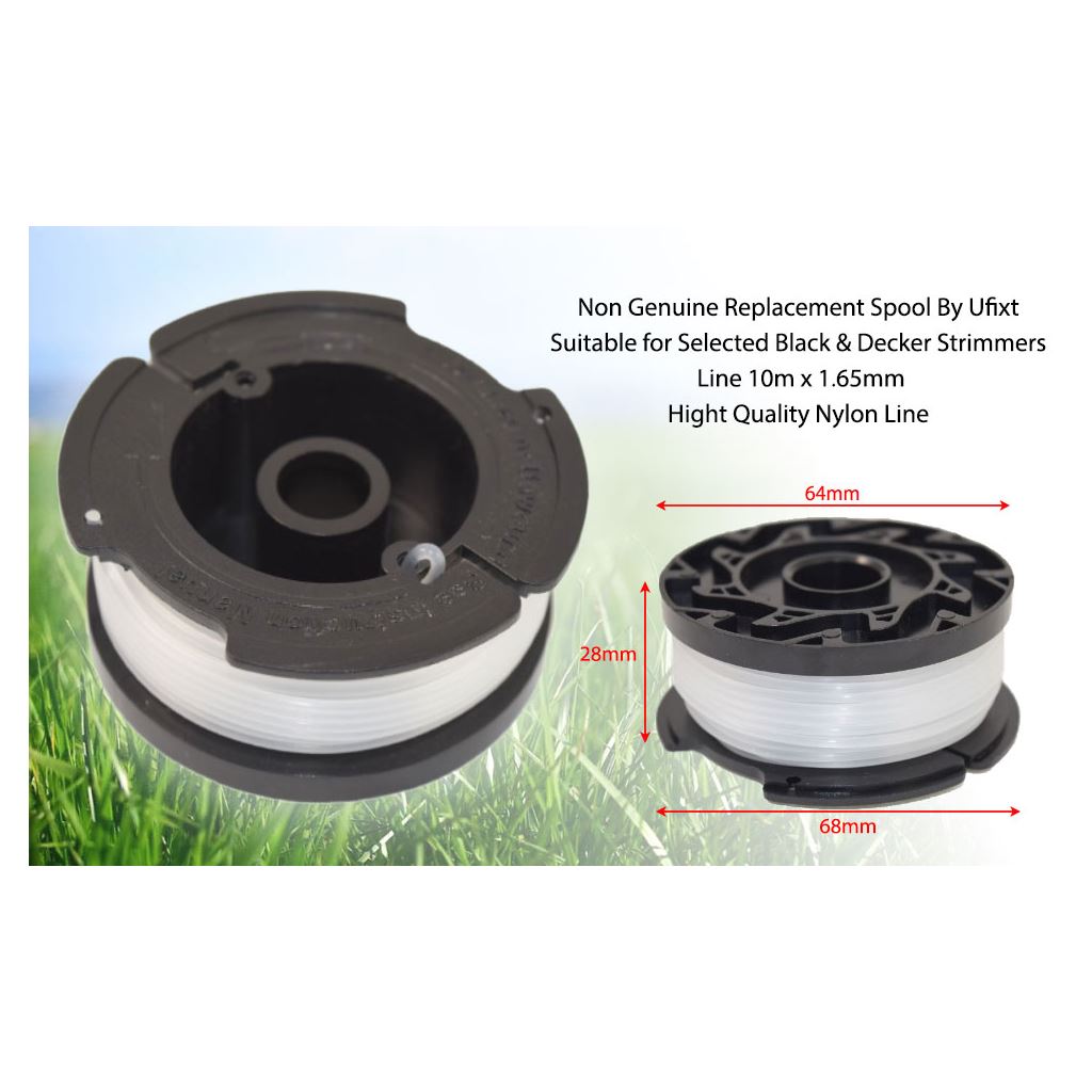 Black & Decker-Type Strimmer Spool & Line 10m x 1.65mm | Compatible Replacement for AF-100 / AF-100-3ZP | Ufixt