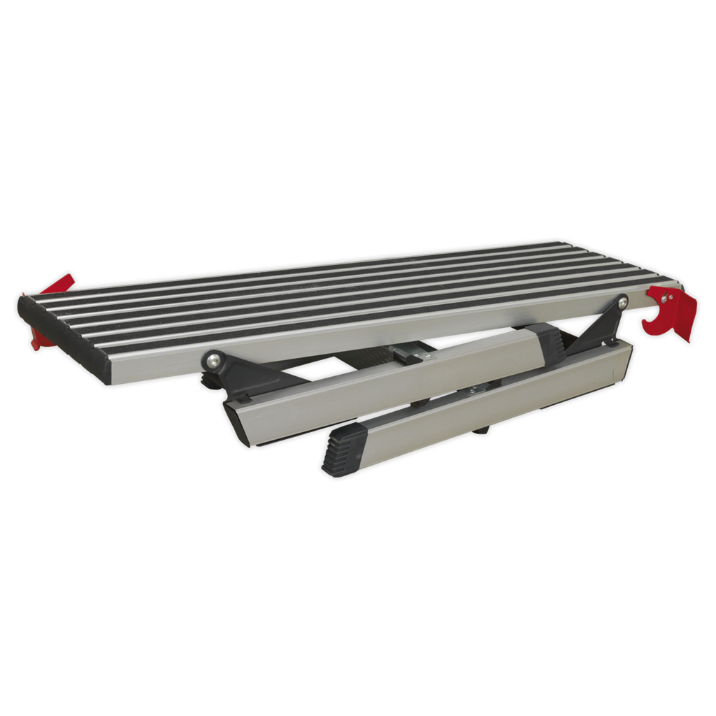 Folding Platform 2-Tread Aluminium - EN 131-4