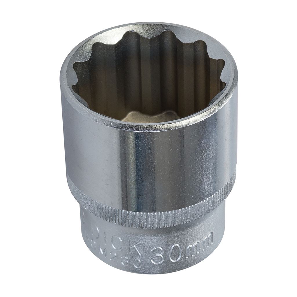 King Dick Socket SD 1/2" Metric 12pt - 30mm