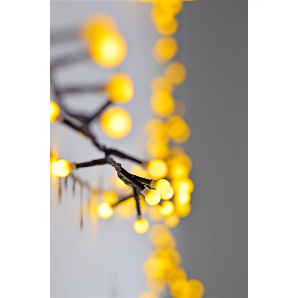 12m Mini Warm White Berry Lights - 10mm WW & Remote