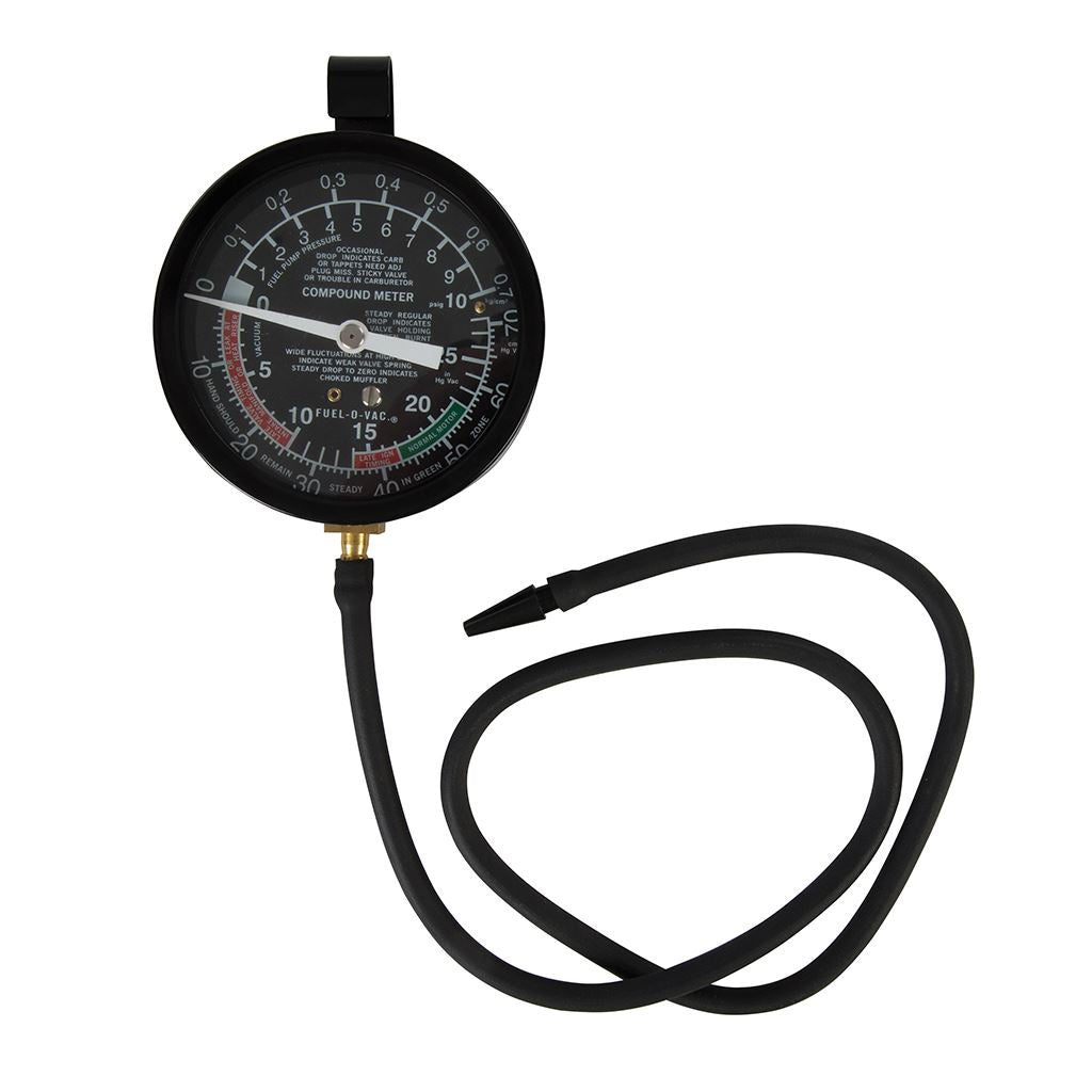 Silverline Vacuum & Fuel Pump Pressure Test Gauge - 0 - 10psig / 0 - 25inHg