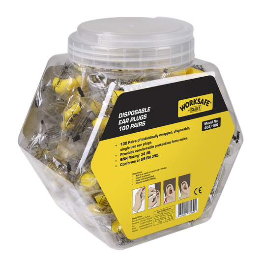 Worksafe&#174; Disposable Ear Plugs - 100 Pairs