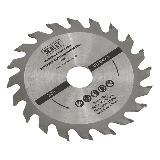 20tpu Circular Saw Blade &#216;85 x 15 x 1.3mm