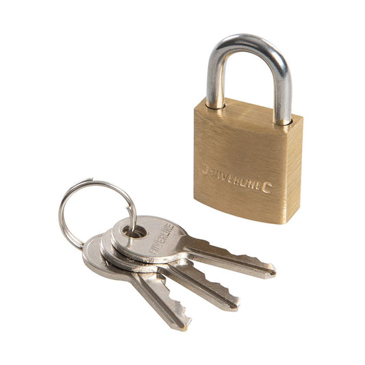 Silverline Brass Padlock - 20mm