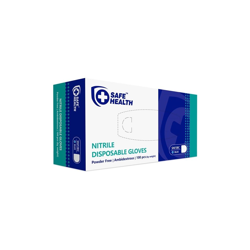 Safe Health Nitrile Powder Free Gloves - Small