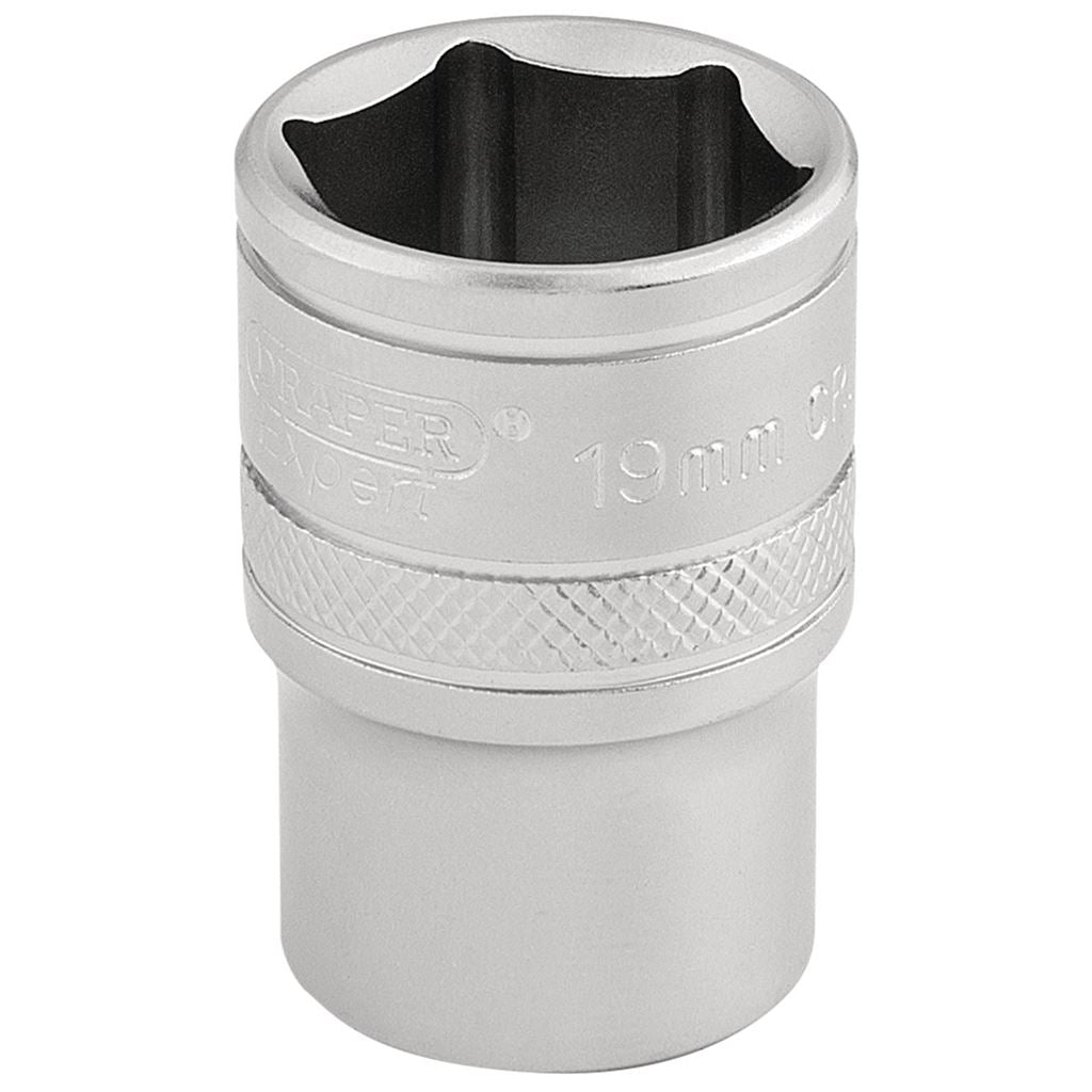 6 Point Metric Socket, 1/2"" Sq. Dr., 19mm