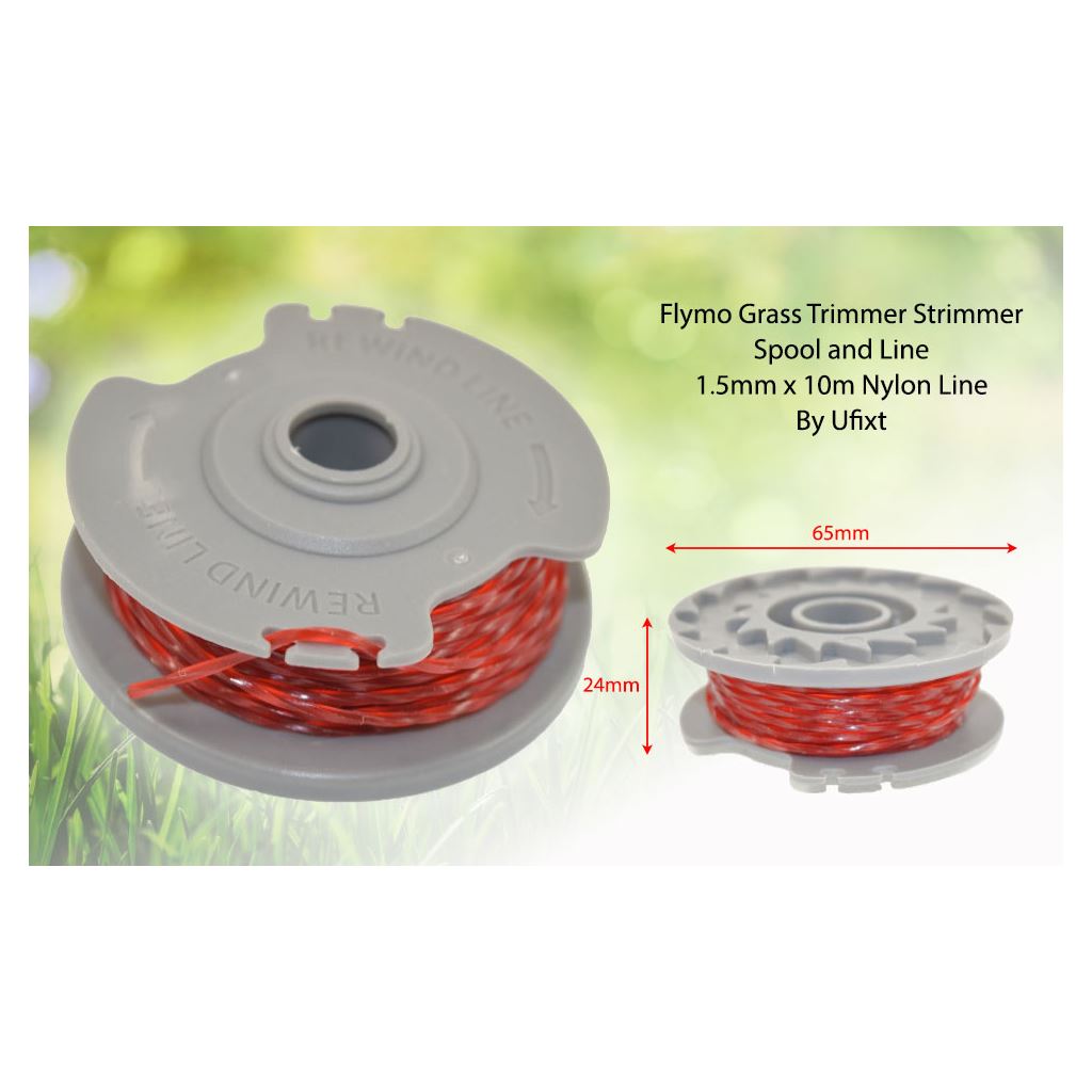 Flymo Grass Strimmer Trimmer Spool & Line 1.5mm x 10m | Compatible Replacement FLY047 by Ufixt