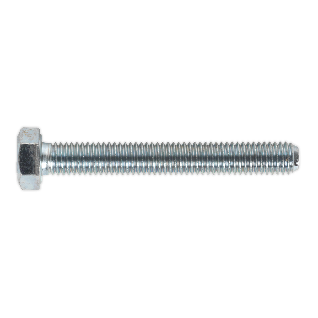 8.8 Zinc Plated HT Setscrew M8 x 60mm, DIN 933 - Pack of 50