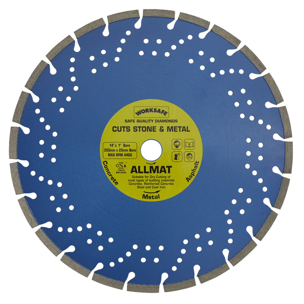 Worksafe&#174; Platinum Allmat Diamond Blade 350 x 25mm