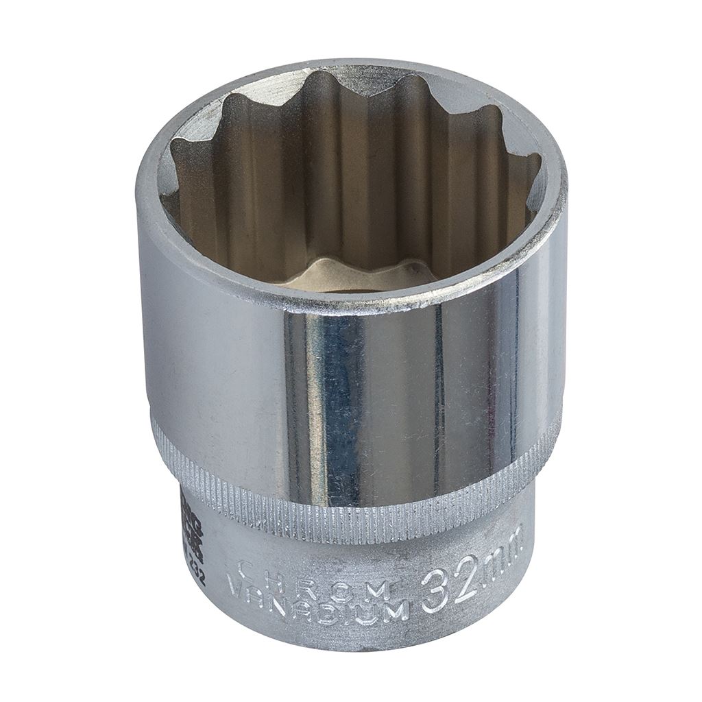 King Dick Socket SD 1/2" Metric 12pt - 32mm