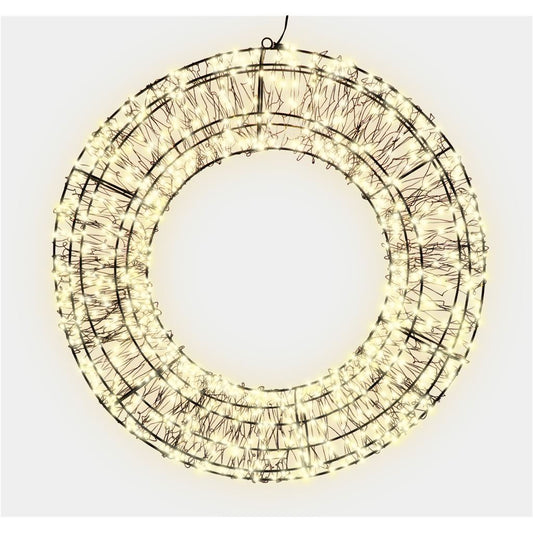 Xmas Haus Pre Lit Micro LED Wreath with 10% Twinkling LED&#39;s 5m Lead