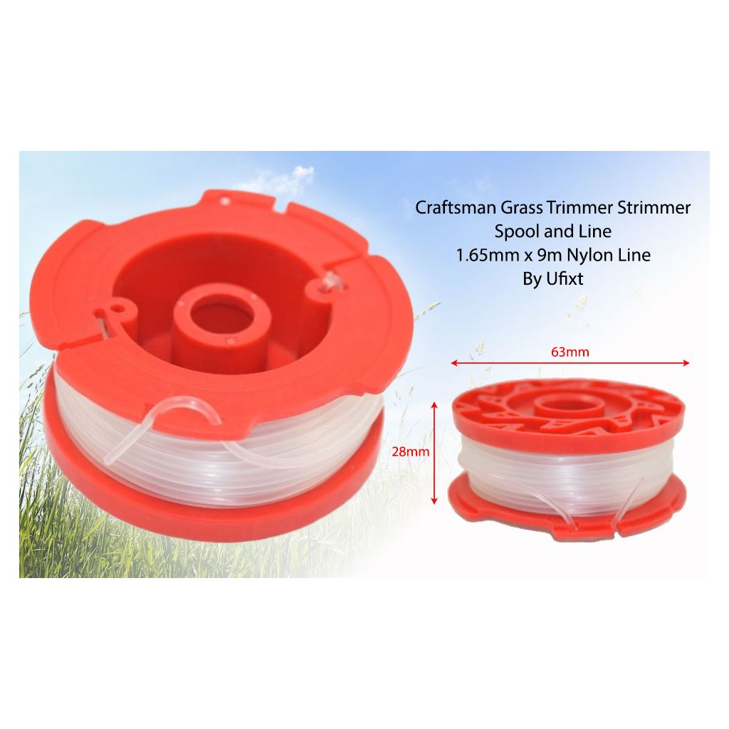 Craftsman-Compatible Grass Strimmer Spool & Line 1.65mm x 9m - Replacement for CMZST065