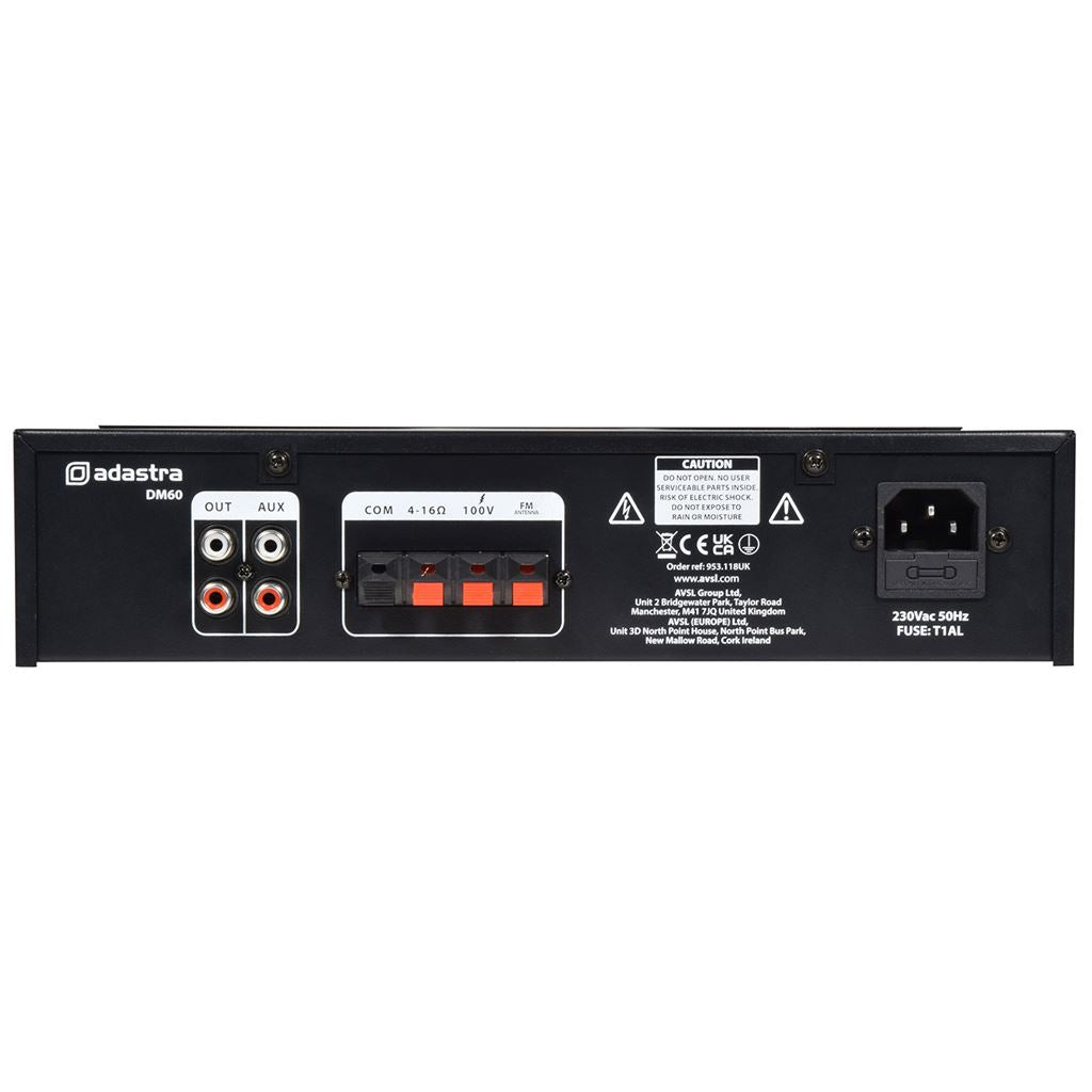 DM-Series Mixer-Amp with USB/FM and Bluetooth - DM60 Digital 100V 60W