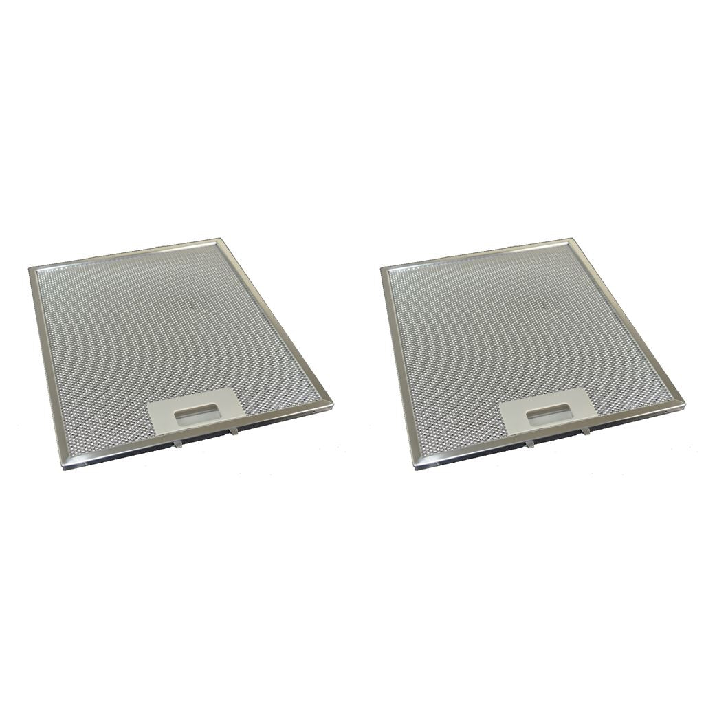 Twin Pack Universal Metal Cooker Hood Grease Filters 258mm x 318mm | Compatible Replacements by Ufixt