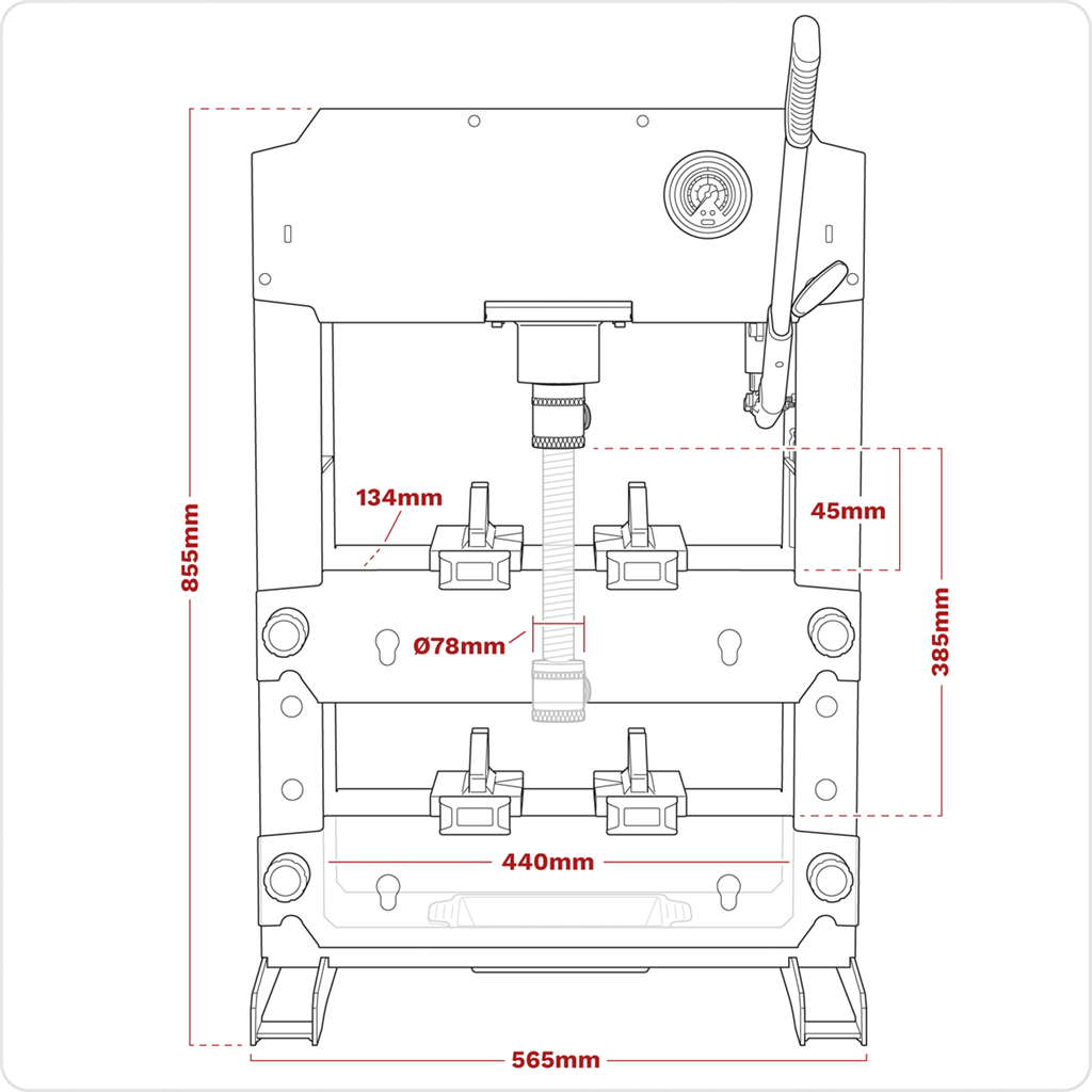 Viking Bench Type Hydraulic Press 15 Tonne