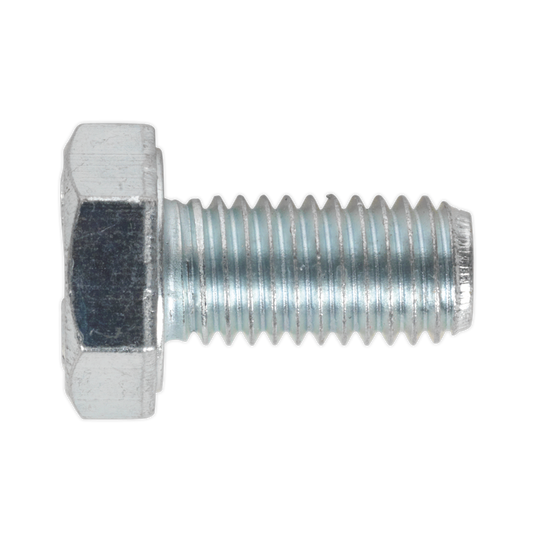 8.8 Zinc Plated HT Setscrew M10 x 20mm, DIN 933 - Pack of 25