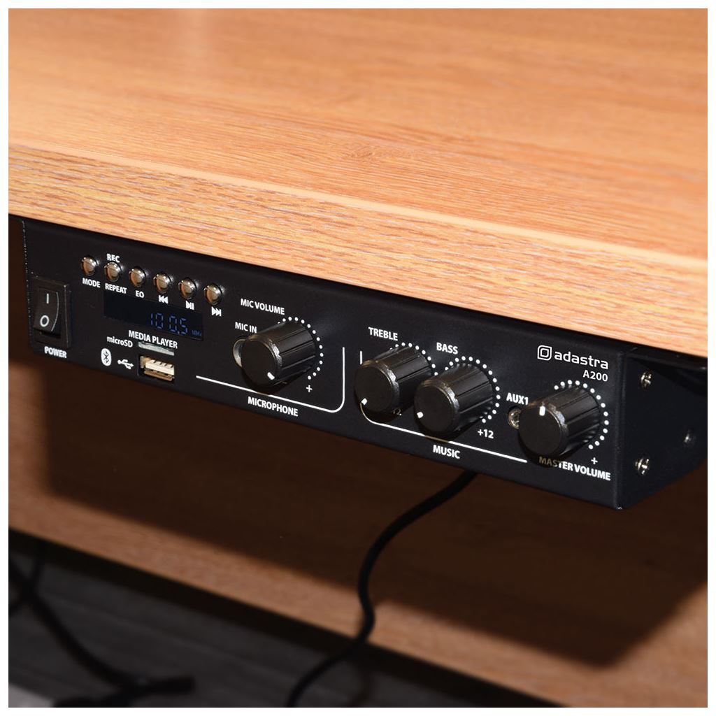 A200 Stereo PA Amplifier - Compact Mixer-Amp 2x100W