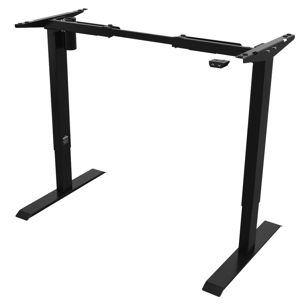 Dellonda Single Motor Adjustable Desk Frame, 70kg Capacity, Black - DH17