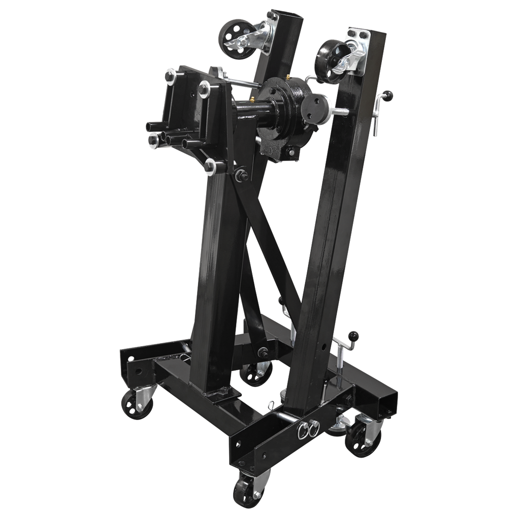 Folding 360&#186; Rotating Engine Stand with Geared Handle Drive 680kg Capacity
