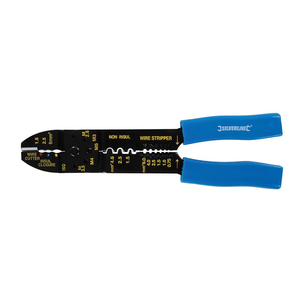 Silverline Crimping & Stripping Pliers - 230mm