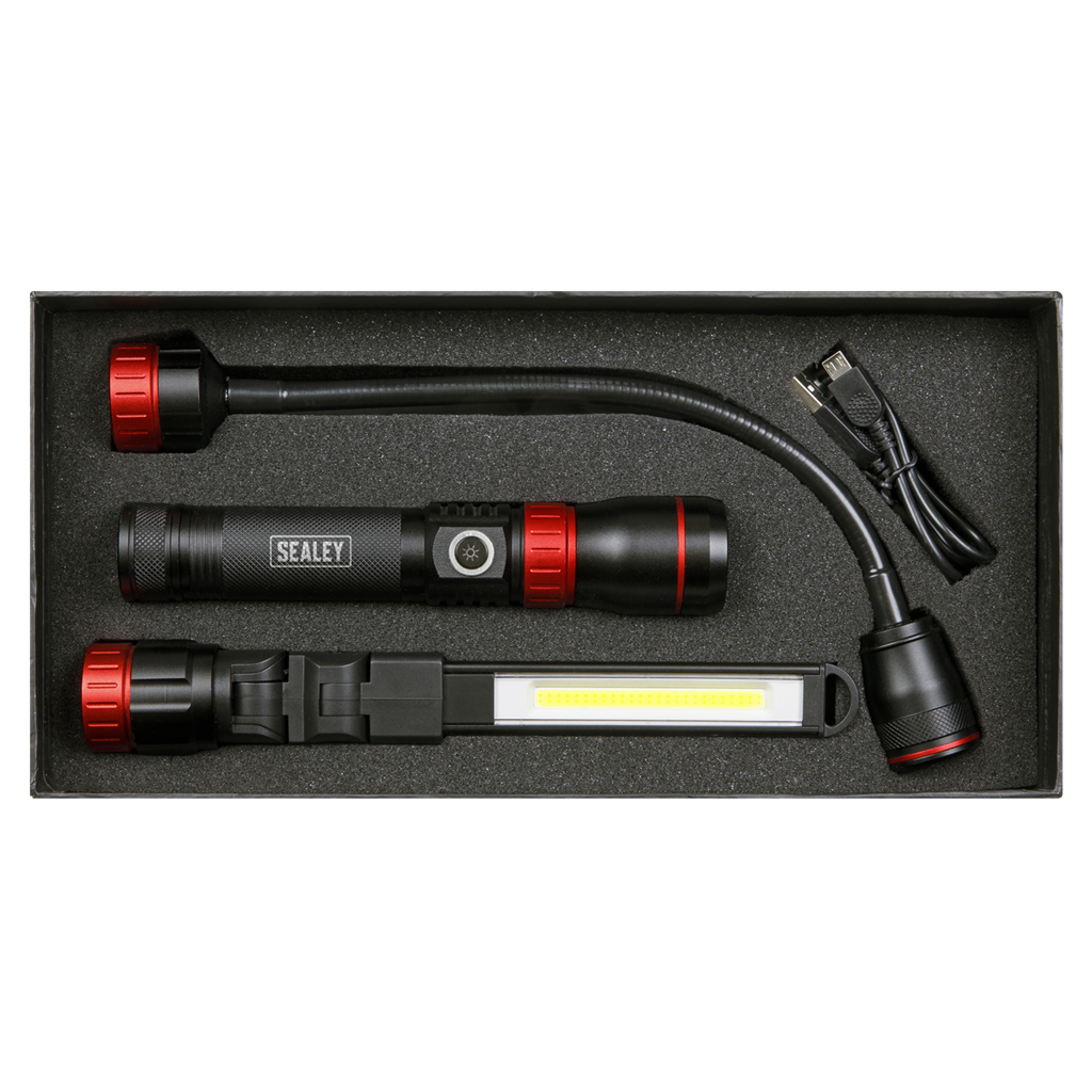 3-in-1 Interchangeable Rechargeable Inspection Light COB LED