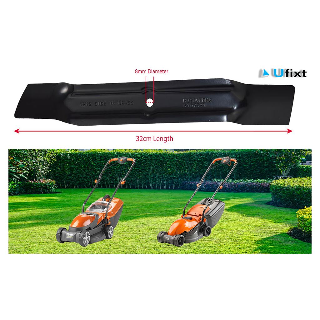 32cm Metal Lawnmower Blade To Fit Flymo (FLY046/FL301 Size) | Ufixt Compatible