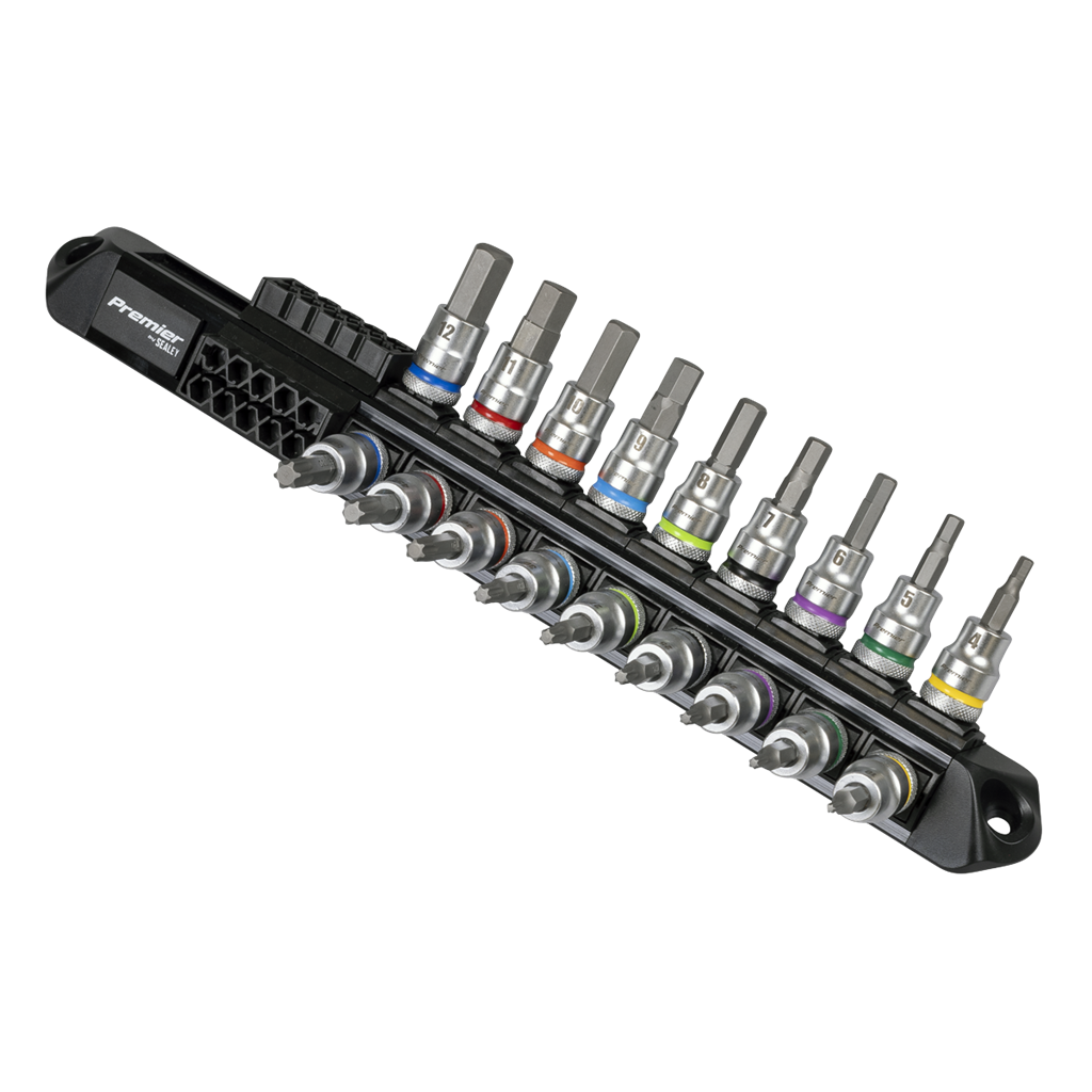 Premier Platinum Series Hex & TRX-Star* Socket Bit Set 3/8"Sq Drive 18pc
