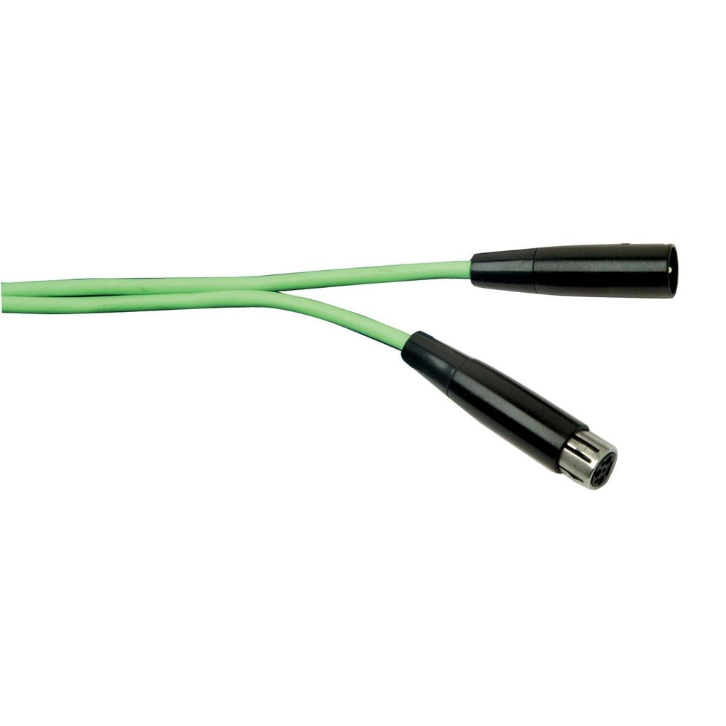 6m Fluorescent XLR to XLR Microphone Lead With Metal Connectors