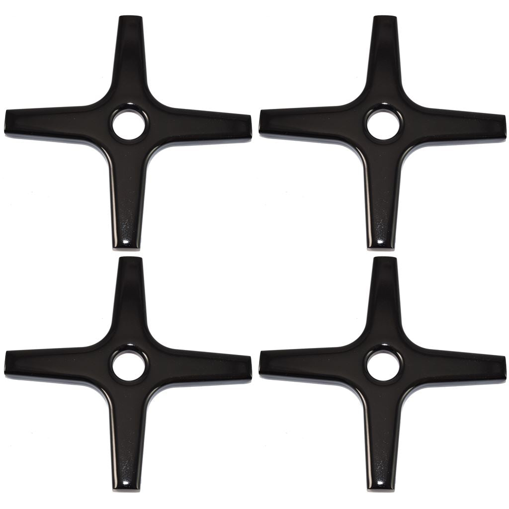 Pack of 4 Universal Ceramic Pan Supports & Moka Coffee Maker Stands – 126mm Gas Hob Reducers