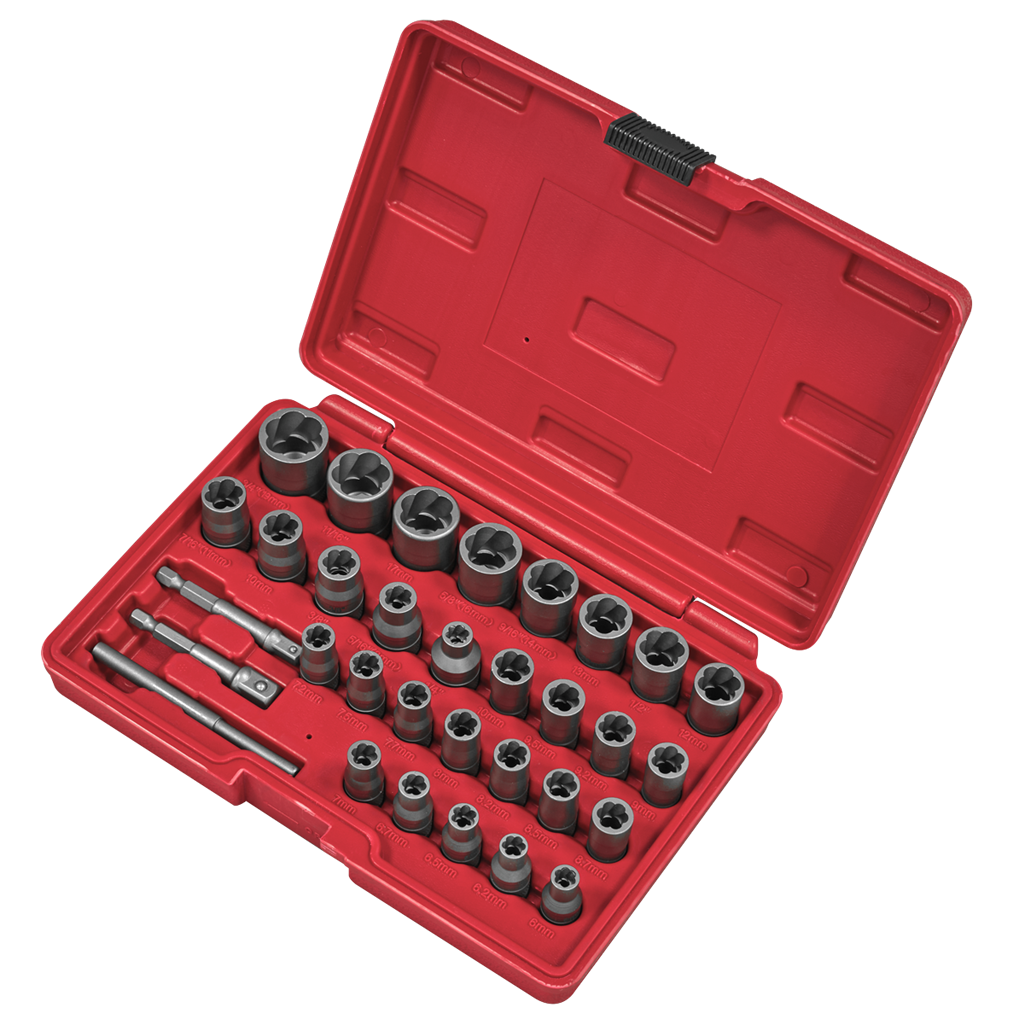 Slim Design Bolt & Nut Extractor Set 32pc