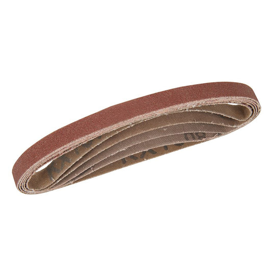 Silverline Sanding Belts 10 x 330mm 5pce - 40, 60, 2 x 80, 120G