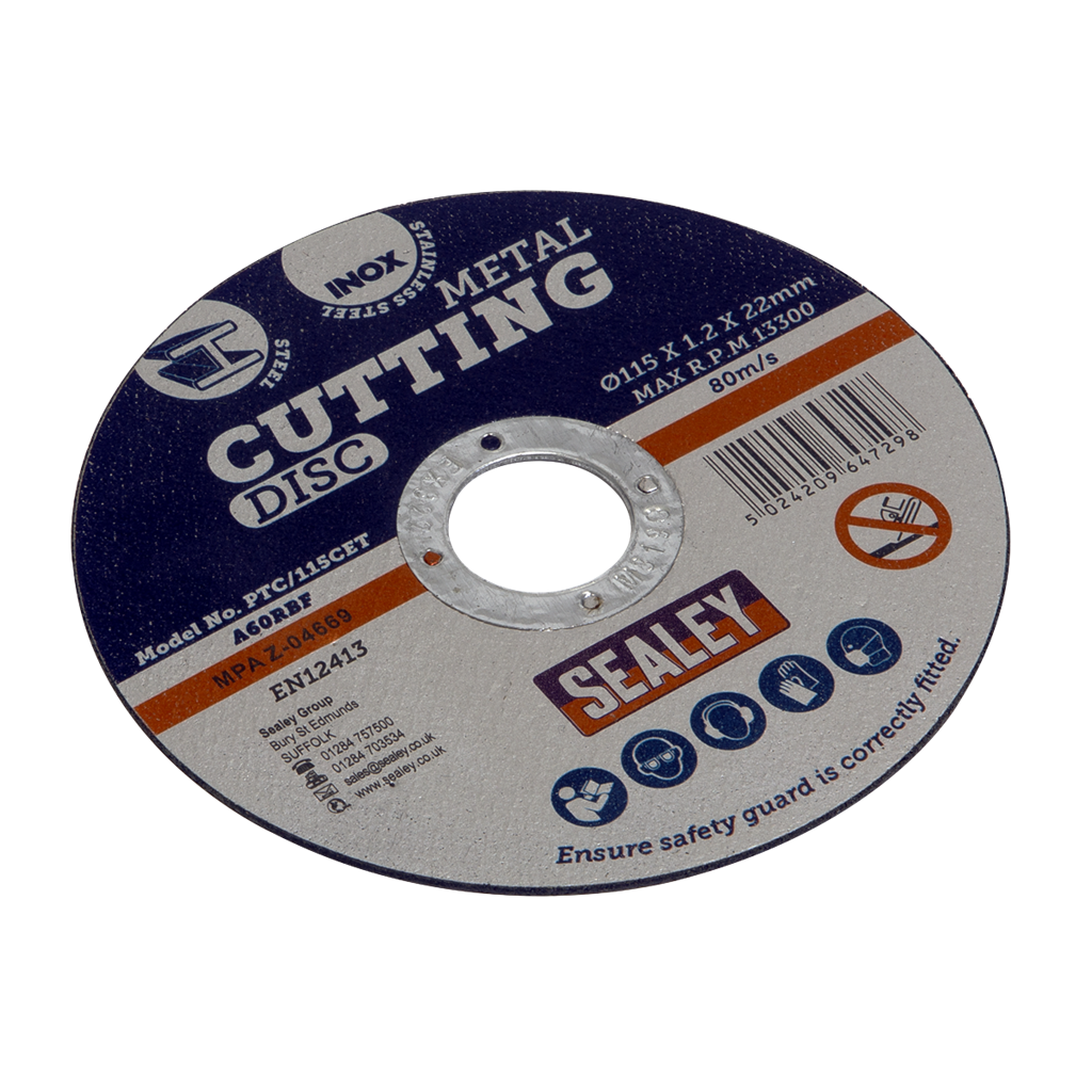 115 x 1.2mm Cutting Disc 22mm Bore - Pack of 100