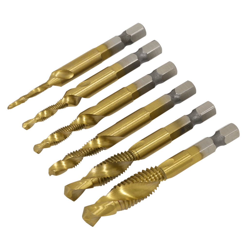 Combination Drill & Tap Bit Set 6pc