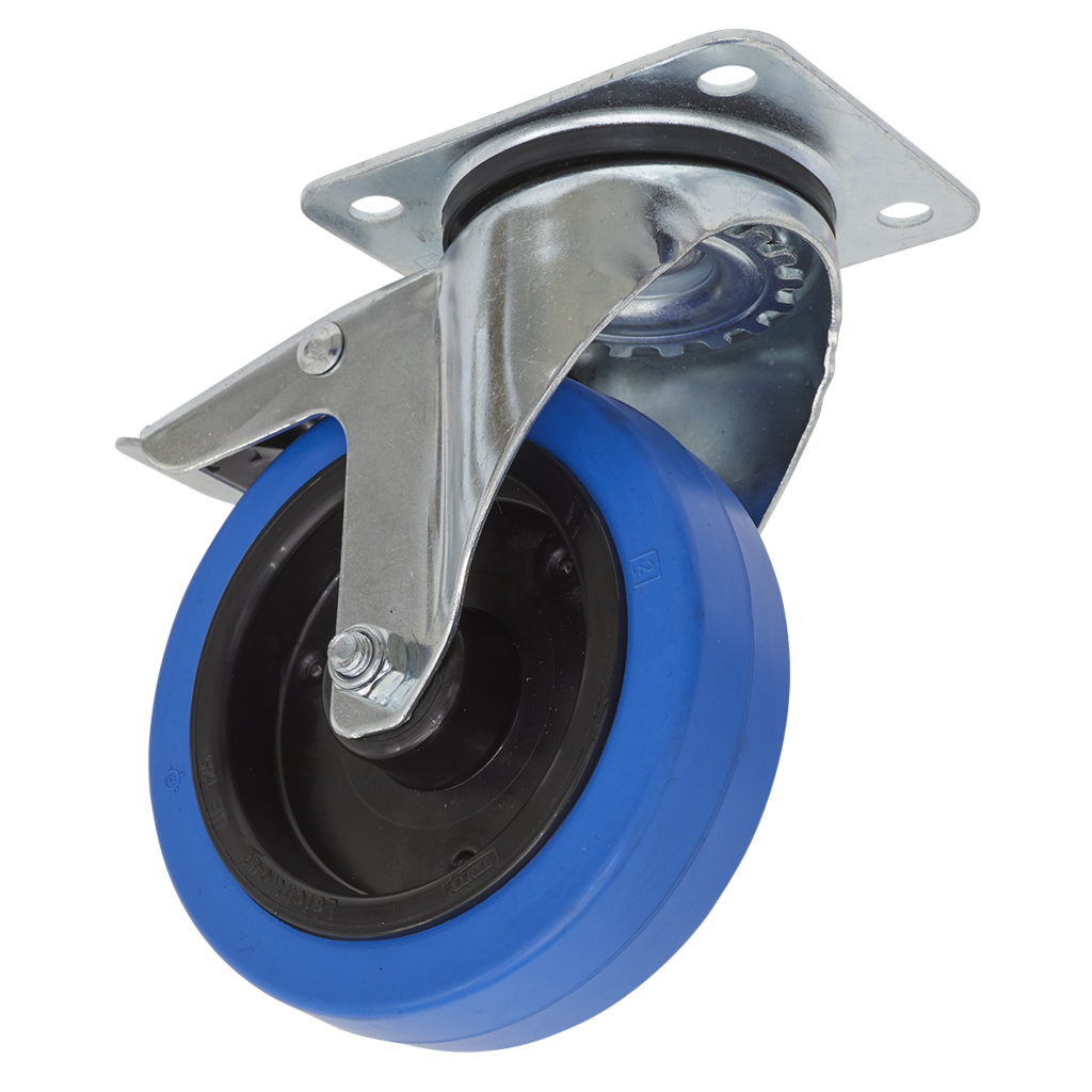 125mm Castor Wheel with Swivel Plate & Total Lock