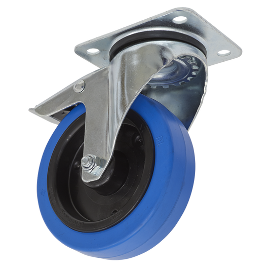 125mm Castor Wheel with Swivel Plate & Total Lock