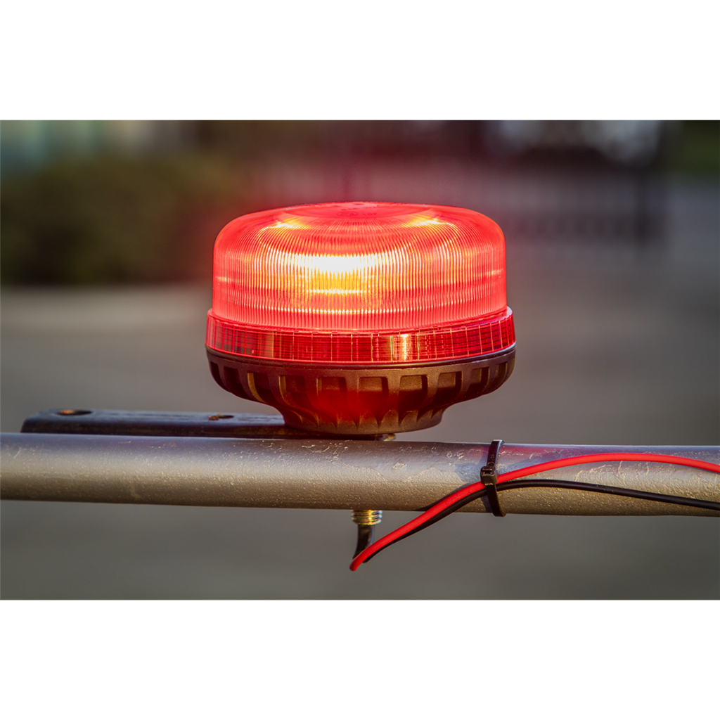 Warning Beacon with 12mm Bolt Fixing SMD LED 12/24V - Red