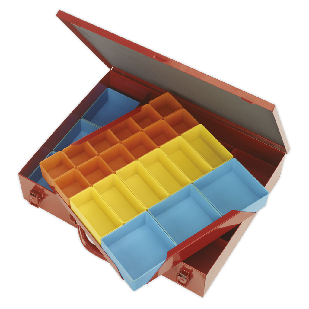 2-Layer Metal Case with 27 Storage Bins